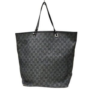 Auth Gucci Hand Bag Black Canvas #43612G10